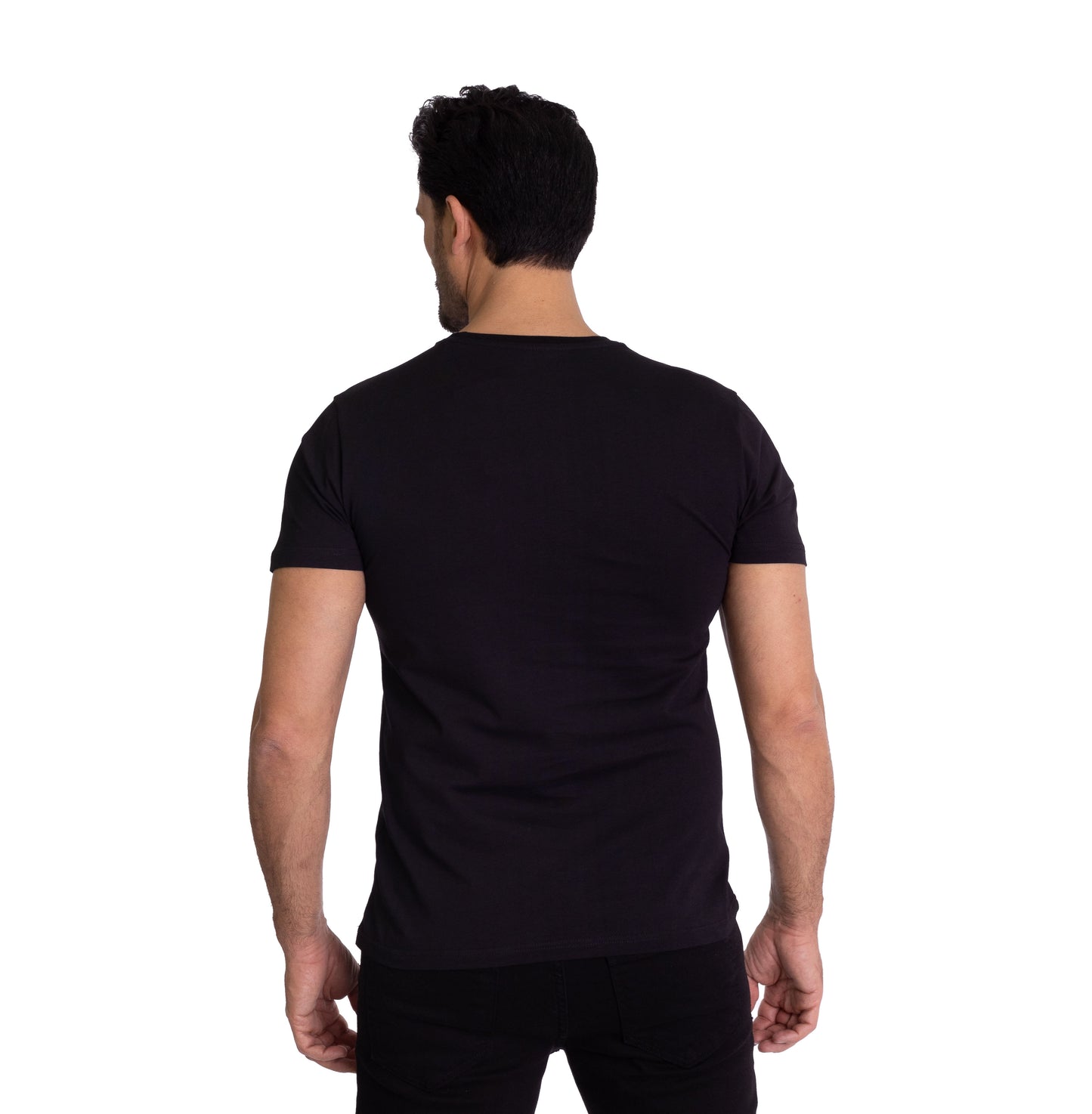 Herren T-Shirt, Body Fit, Strass Druck "Totenkopf", Modell T44, Weiß oder Schwarz