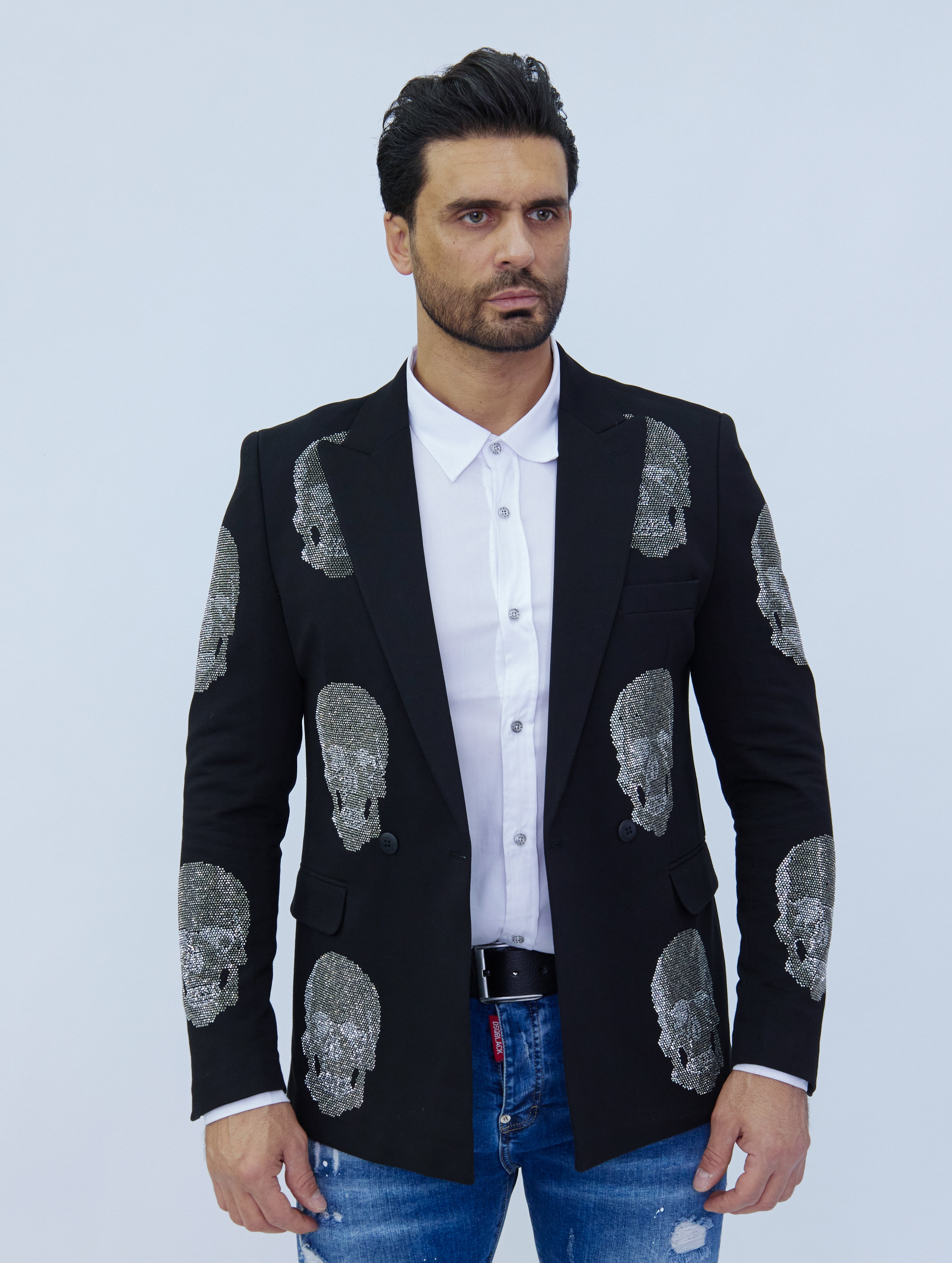 Men's jersey blazer best sale