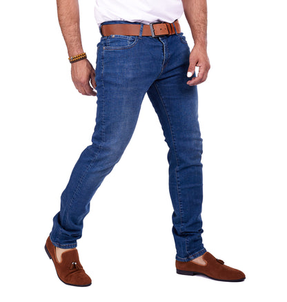 Herren Jeans Slim Fit, Modell T3000, Blau