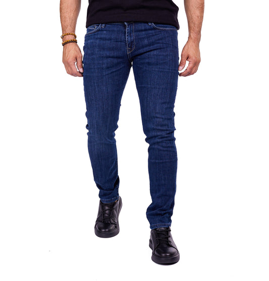 Men's Jeans Slim Fit, Model T3003, Dark Blue 