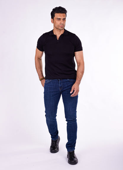 Herren Jeans Slim Fit, Modell T3003, Dunkelblau