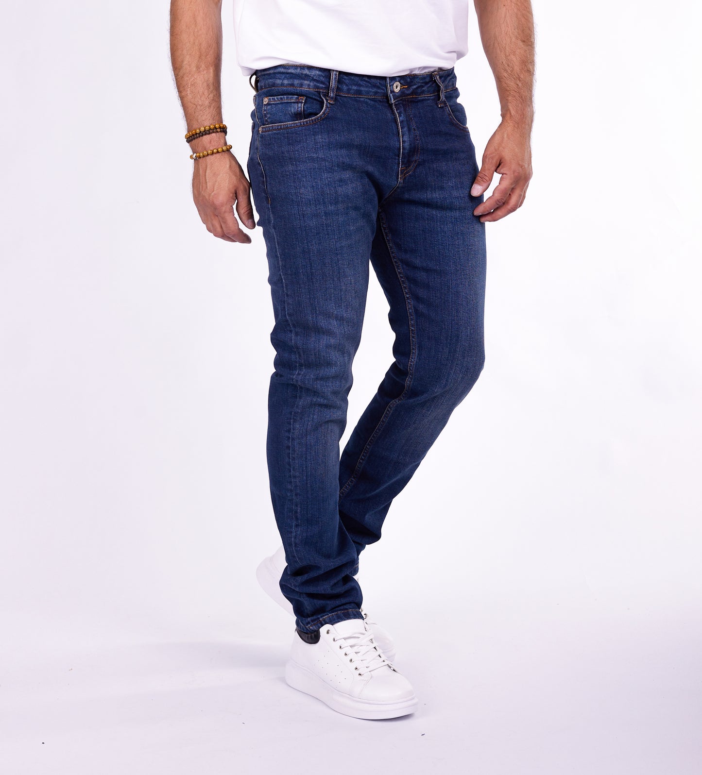 Herren Jeans Regular Fit, Stonewashed Look, Modell T3019, Blau