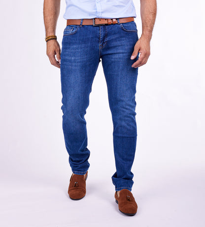 Herren Jeans Regular Fit, Sonewashed Look, Modell T3020