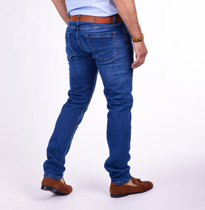 Herren Jeans Regular Fit, Sonewashed Look, Modell T3020