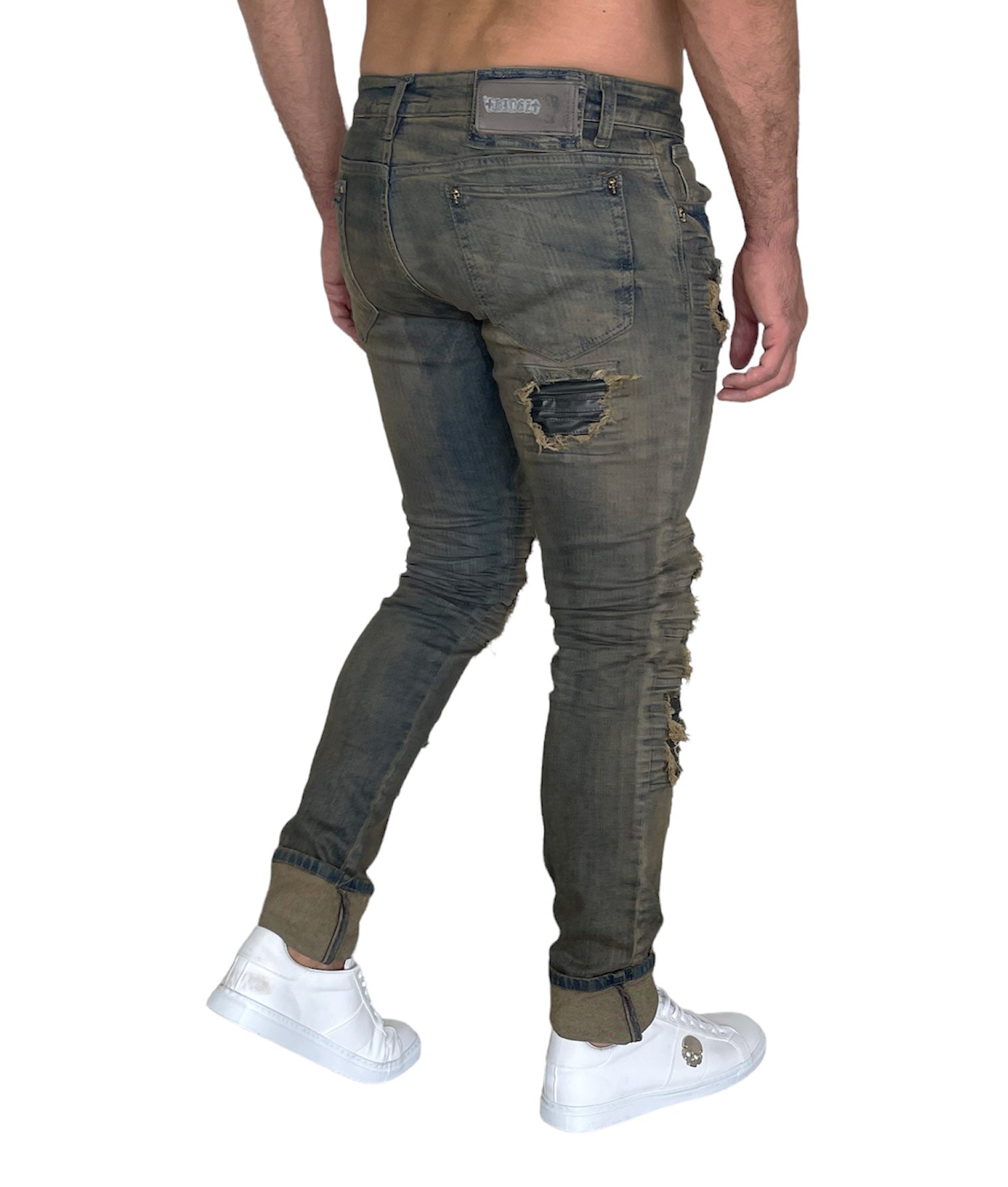 Slim fit designer fashion jeans mens