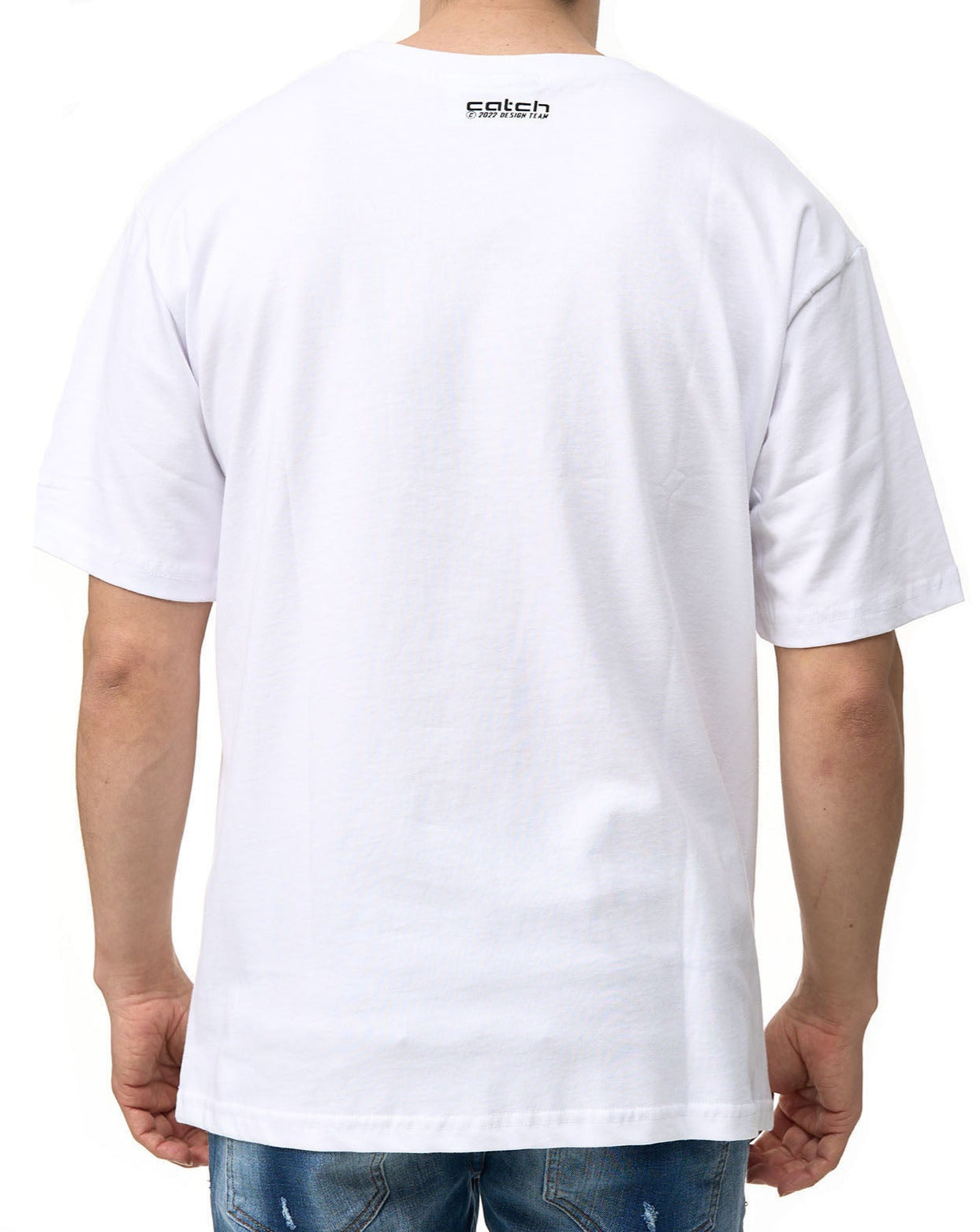 Men's T-shirt, oversize look, print on the front, model C747