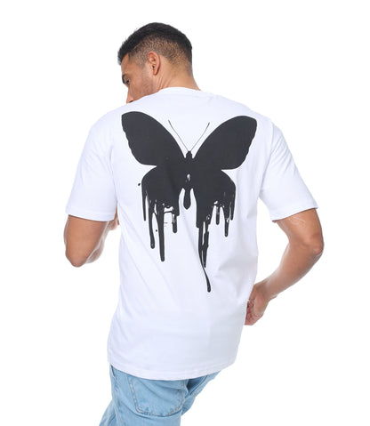 CATCH - T-shirt with print, oversized fit, model C736, white