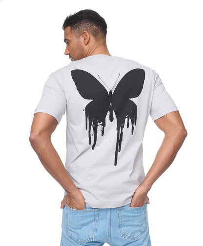 CATCH - T-shirt with print, oversized fit, model C736, white