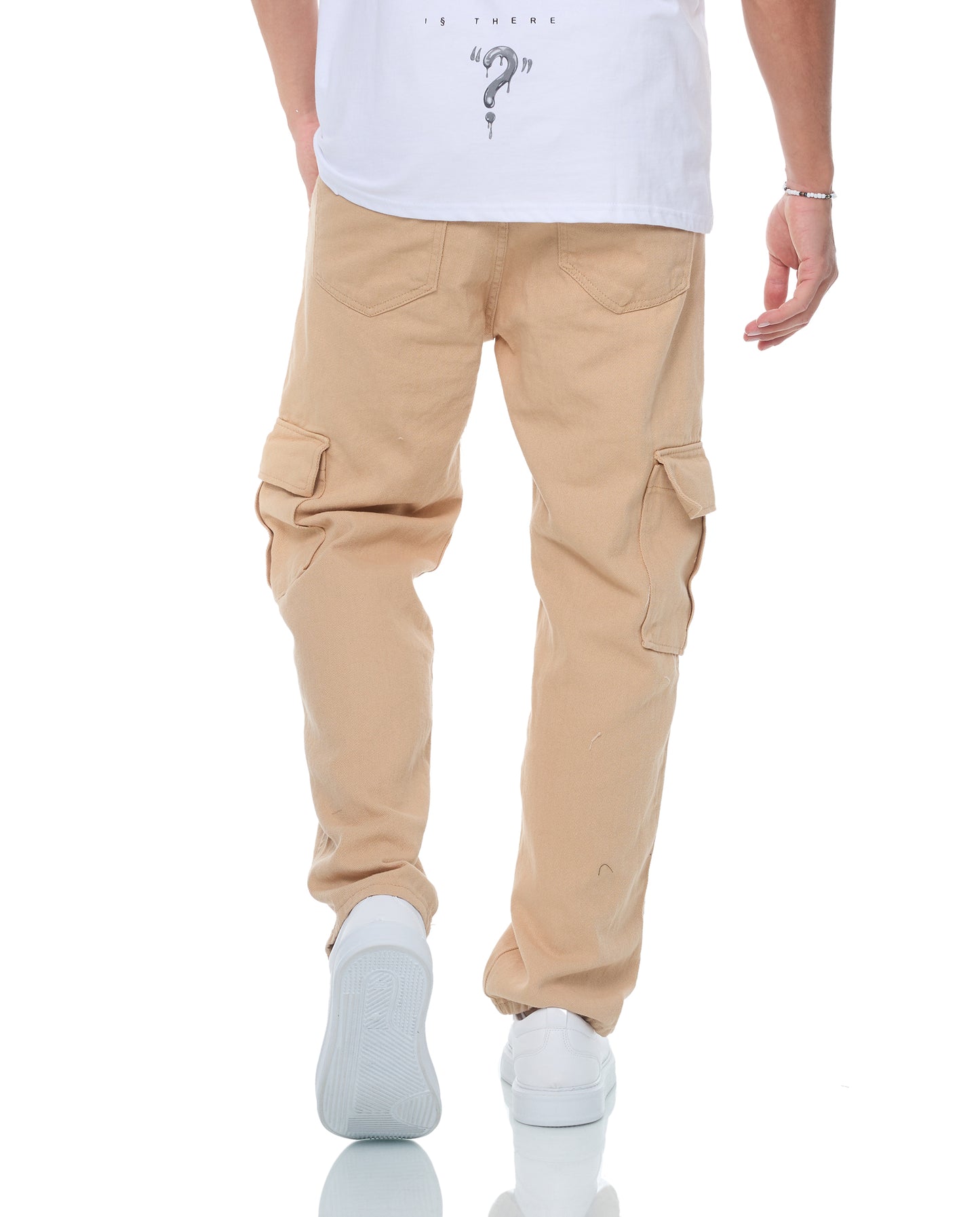 Herren 2-Pocket Cargo Pants Jeans, Baggy Style, Modell 5064, Sand oder Olive