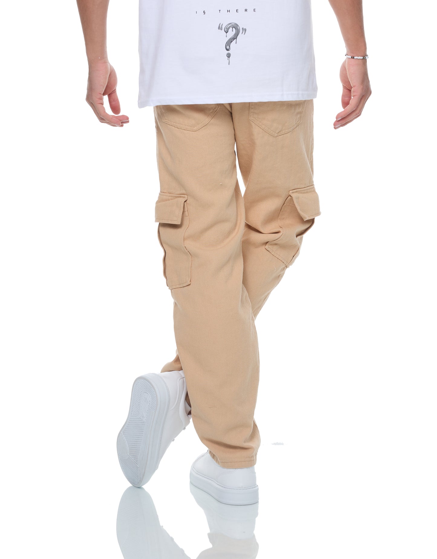 Herren 2-Pocket Cargo Pants Jeans, Baggy Style, Modell 5064, Sand oder Olive