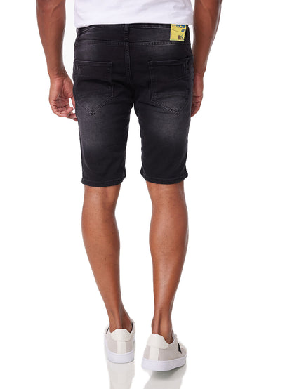 Herren Jeans Shorts, Used Look, Regular Fit, Model DH1006, Blau oder Schwarz