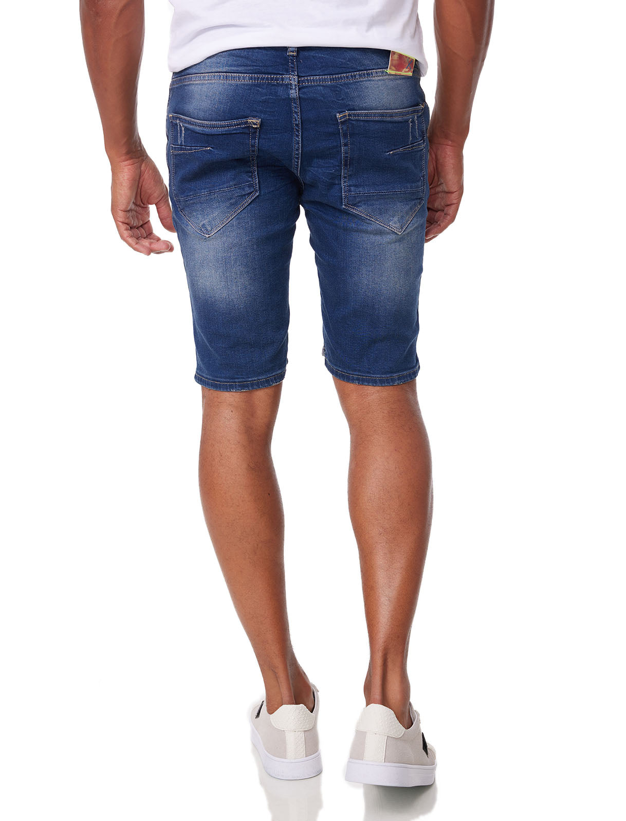 Herren Jeans Shorts, Used Look, Regular Fit, Model DH1006, Blau oder Schwarz