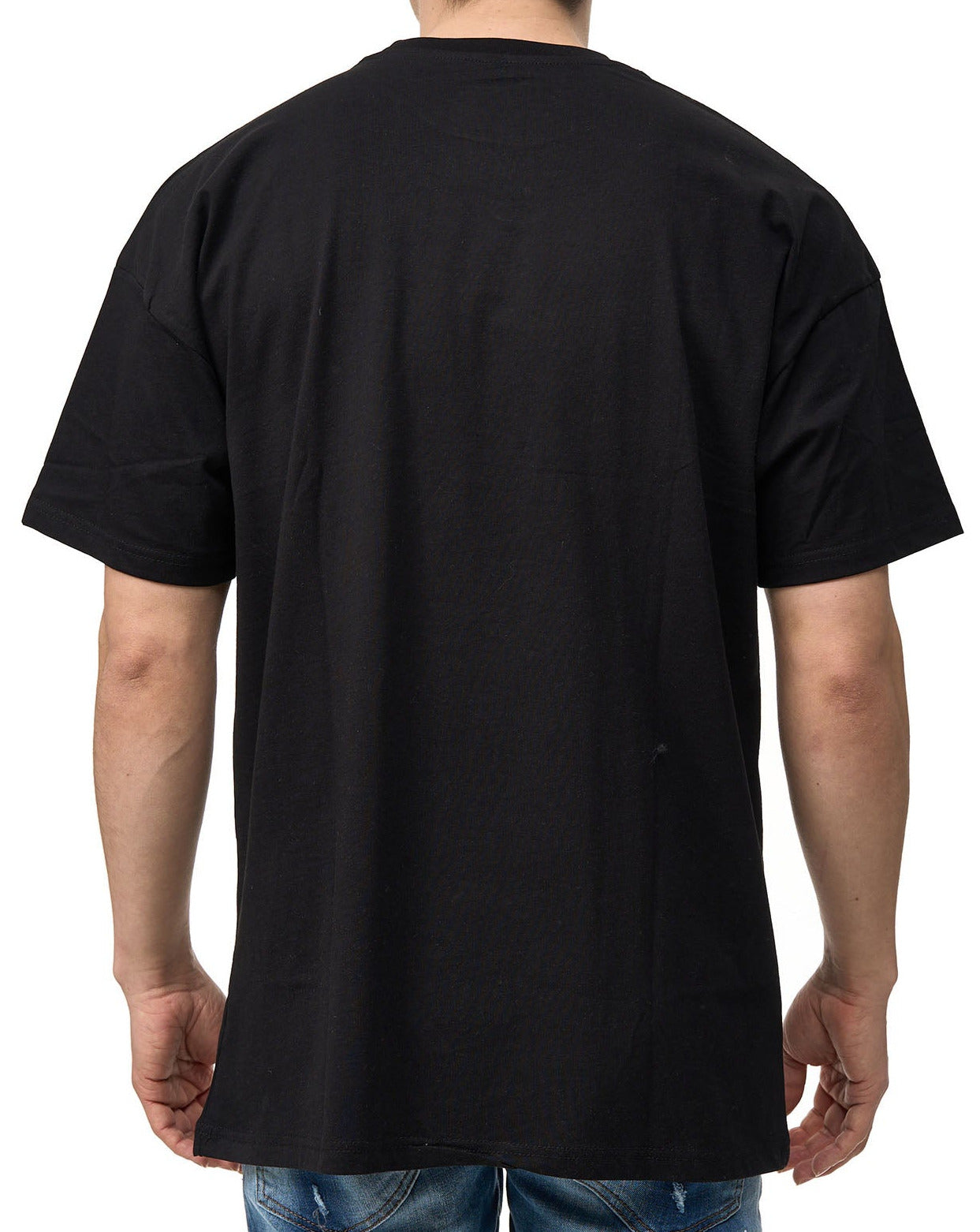 Herren T-Shirt, Oversize Fit, "NO EXIT" Druck auf Vorderseite, Modell Y078,  Weiss oder Schwarz