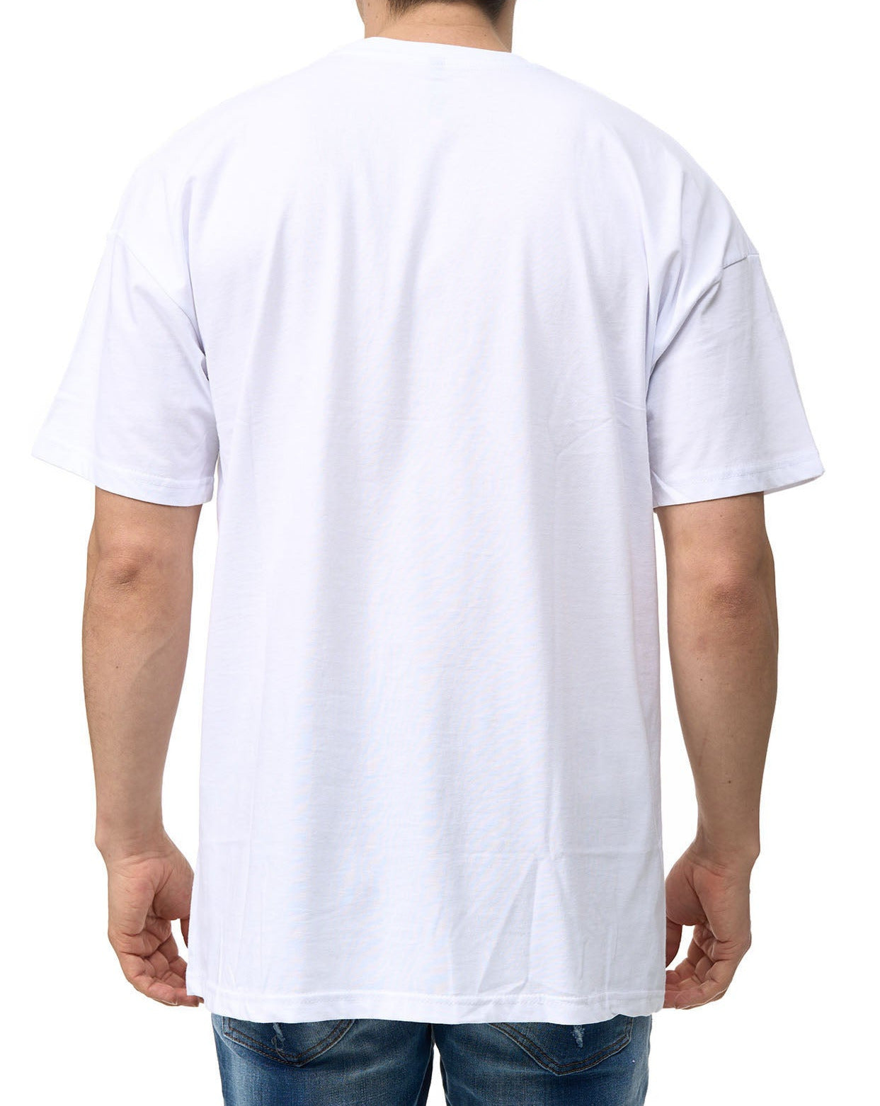 Men's t-shirt, oversize fit, "NO EXIT" print on the front, model Y078, white or black