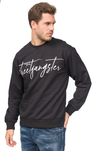 Sweatshirt, Regular Fit, Modell 1064, Kahki oder Schwarz