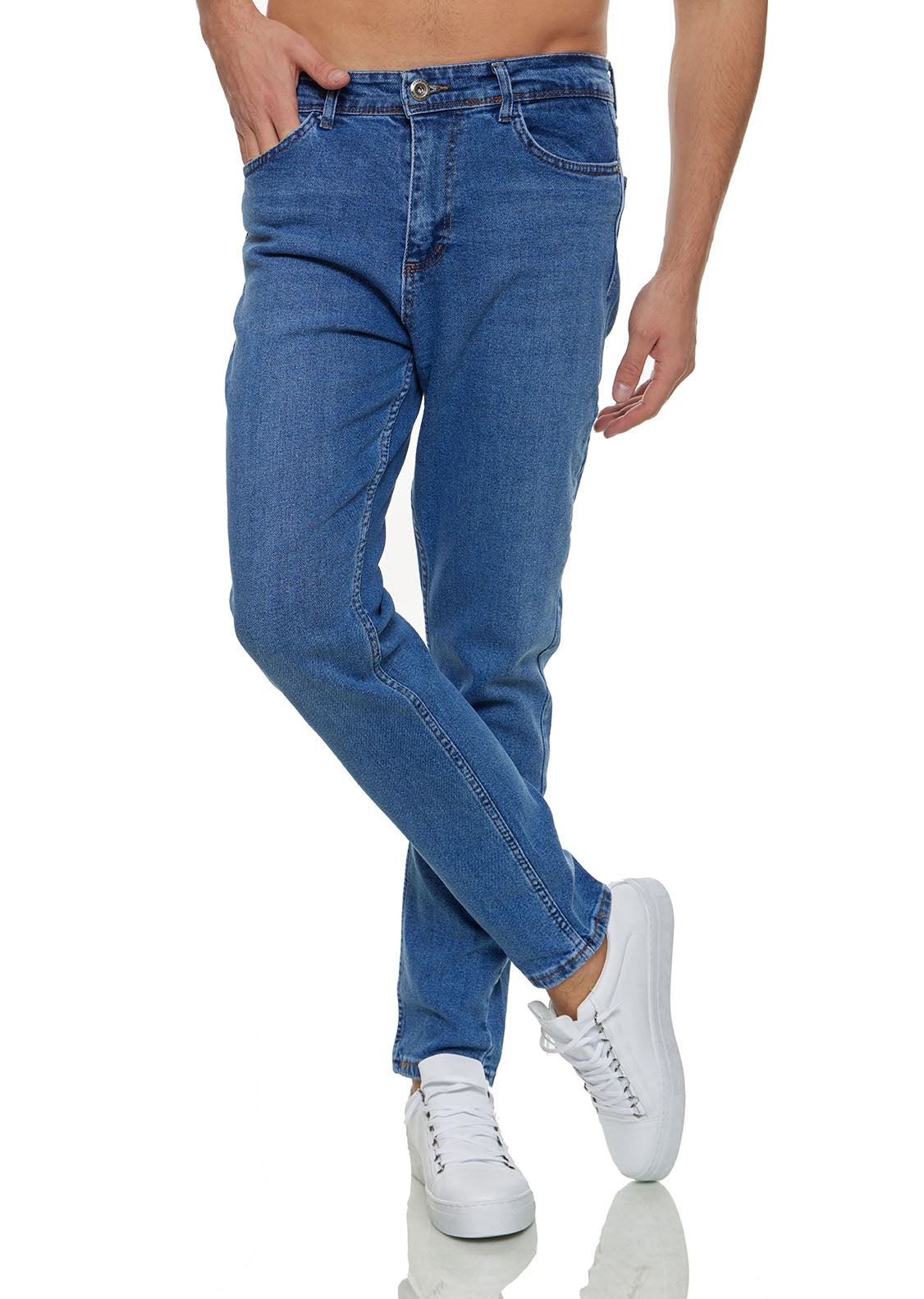 Model Denim Light Mom Fabrik – Blue or I8-16150, (Casual) Blue Men\'s Fit, Jeans,
