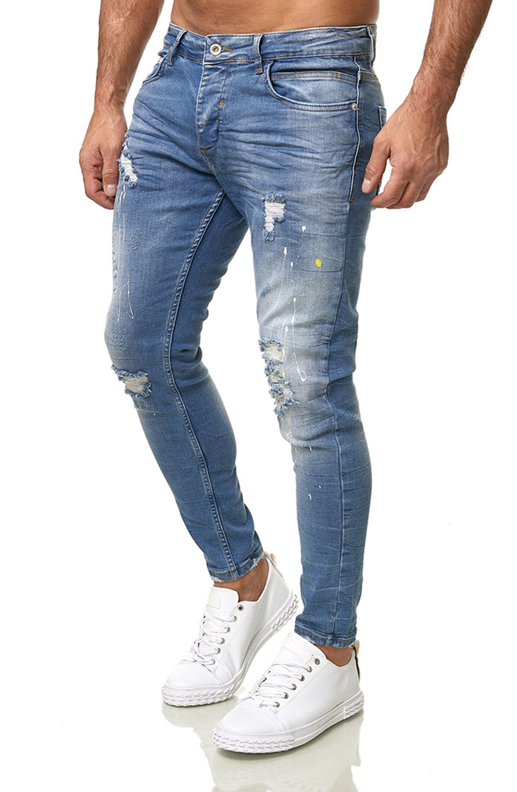 Men's skinny fit jeans, model DH3264, light blue