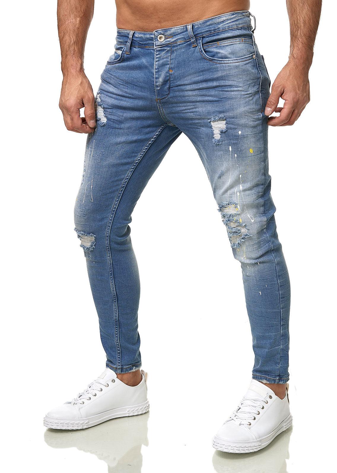 Men's skinny fit jeans, model DH3264, light blue