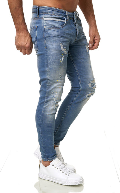 Men's skinny fit jeans, model DH3264, light blue